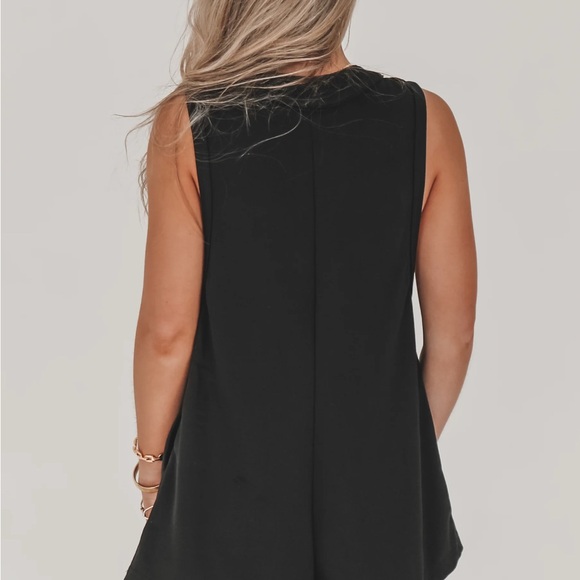 Amazing Lace Black Denim Romper - Picture 3 of 4